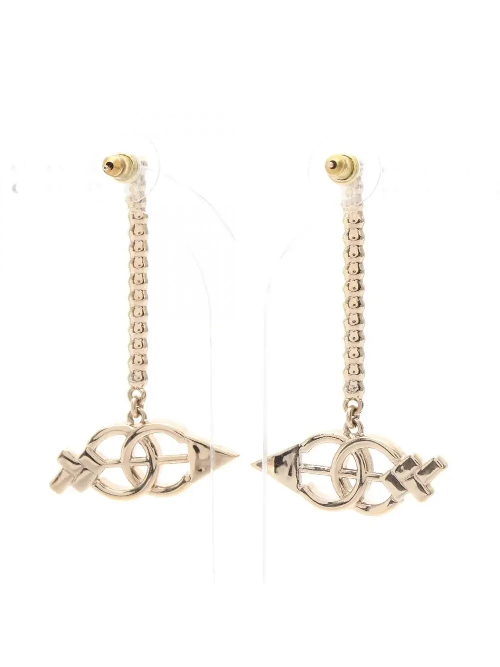 Chanel Cc Logo Earrings Metal #357811C12B